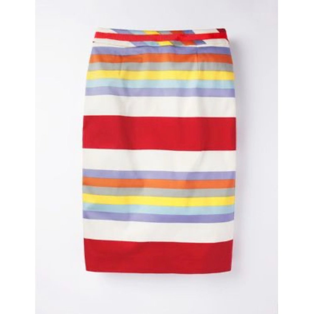 Boden Striped Modern Pencil Skirt